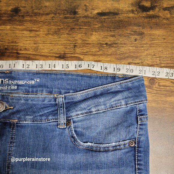 Maurices Jeans Size 18WR Skinny Mid Rise Medium Wash Stretch Denim - Picture 7 of 12